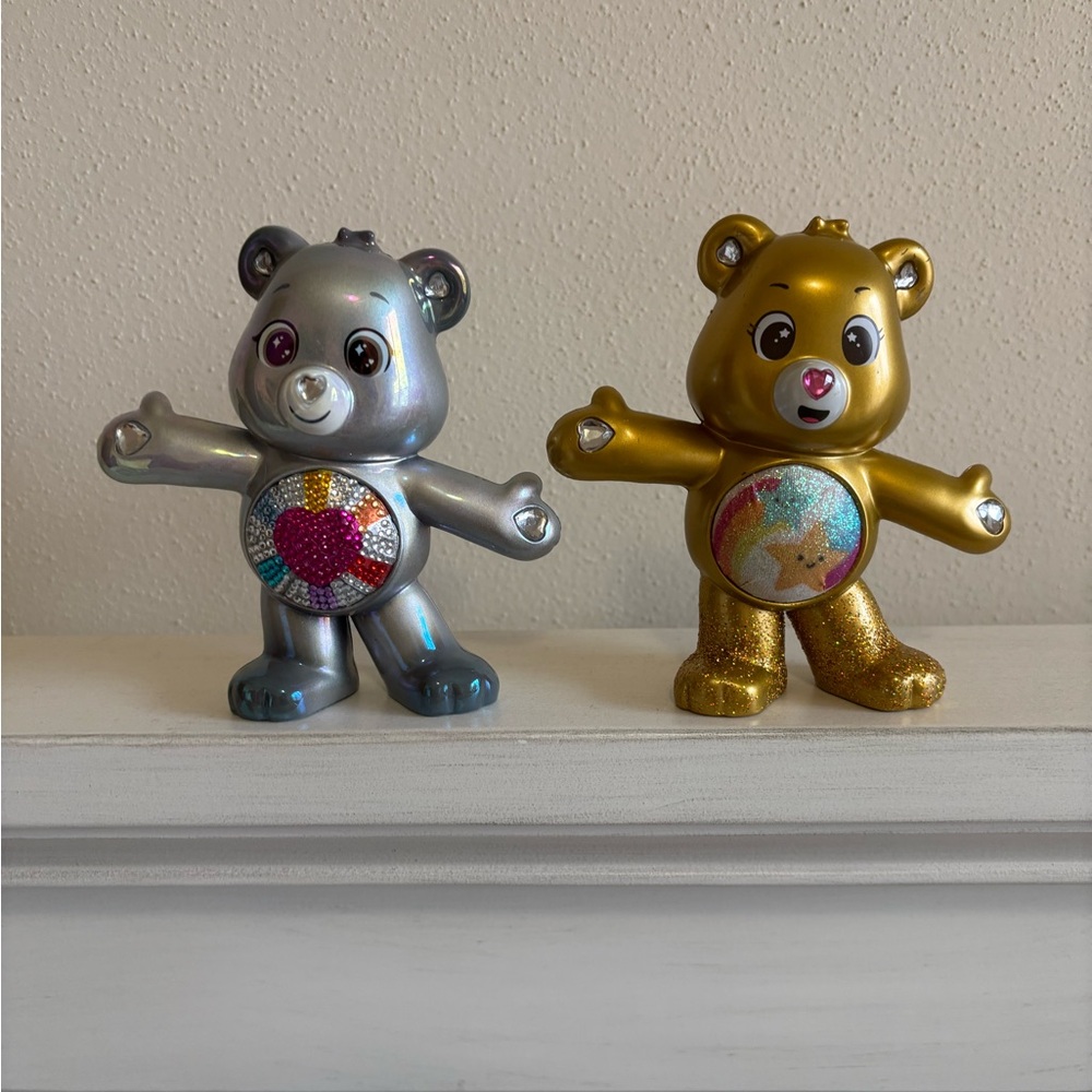 Care Bears Silver and Gold Figures